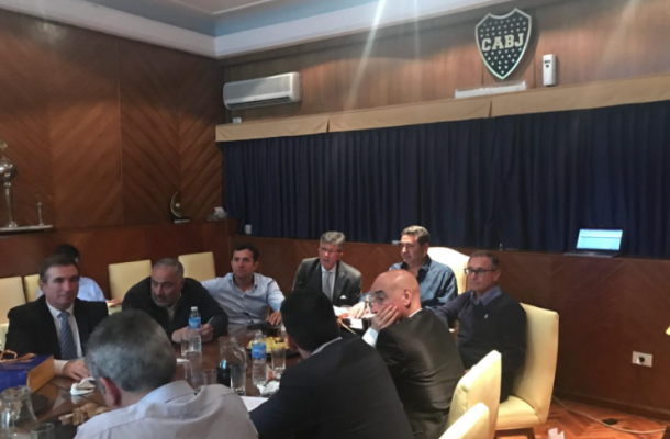 Reunión de agrupaciones de Boca Juniors sobre los proyectos para la Bombonera, 24 de septiembre de 2018.